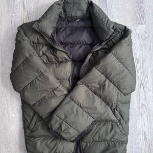 Zara Dark Green Puffer Jacket